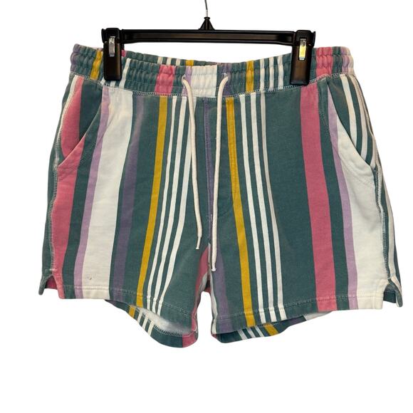Urban Outfitters Striped Shorts M Mens Multicolor Drawstring Pockets Casual - Picture 1 of 7